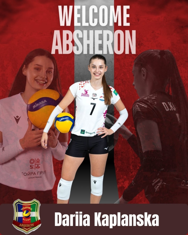 Ukraynalı voleybolçu Dariia Kaplanska Abşeronda!